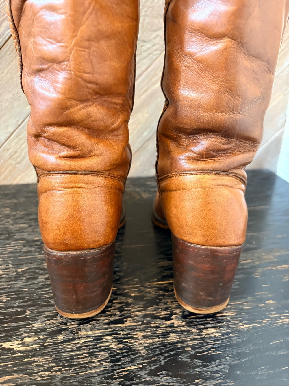 RARE Vintage Black Label Frye Campus Cowgirl Boots, Made in USA, Size 6.5, #8555 - Picture 5 of 14